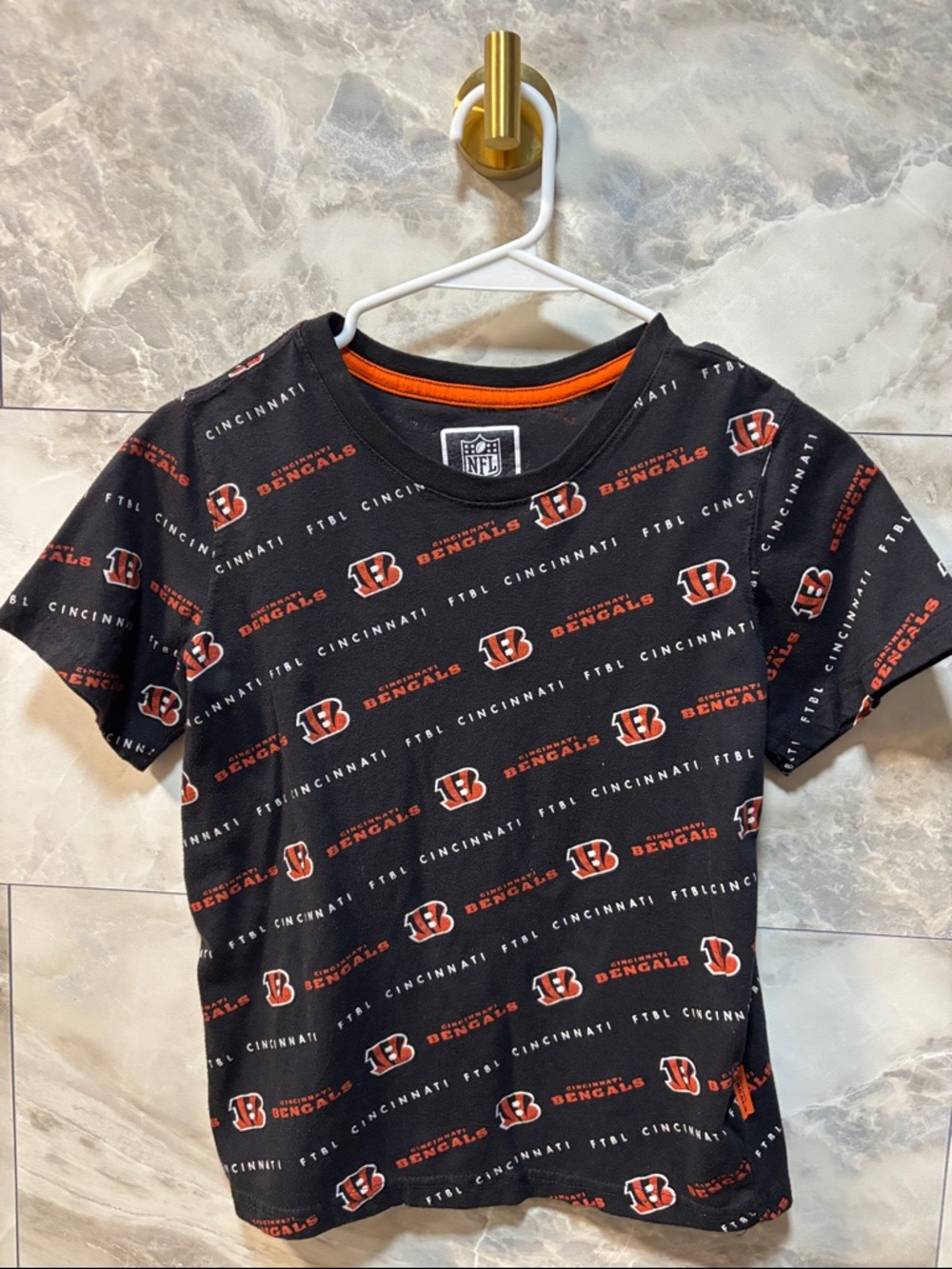 NFL Cincinnati Bengals Black & Orange Kids' Short-Sleeve Tee